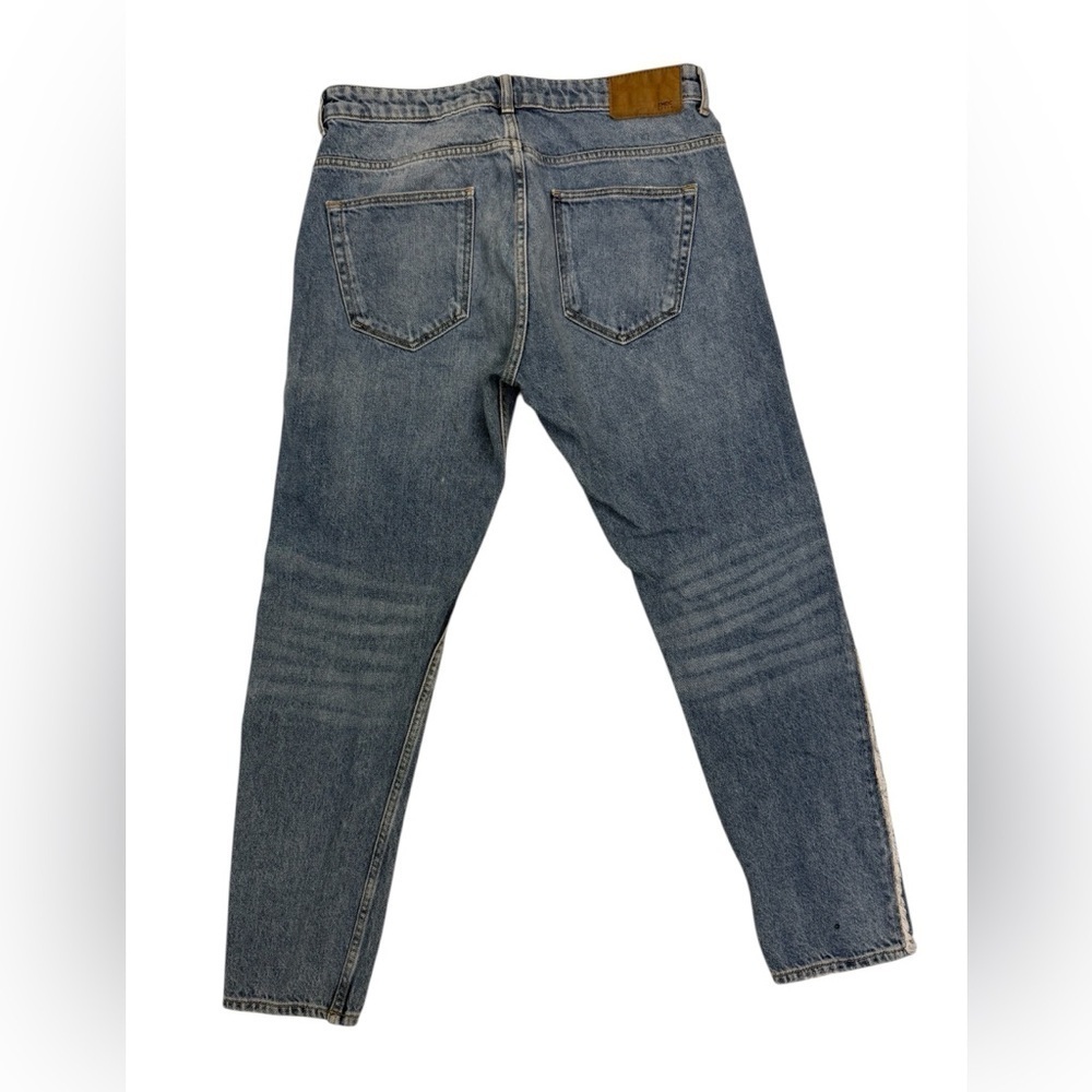 Zara Blue Relaxed Jeans with Distressed Details Size 31 - Picture 3 of 8